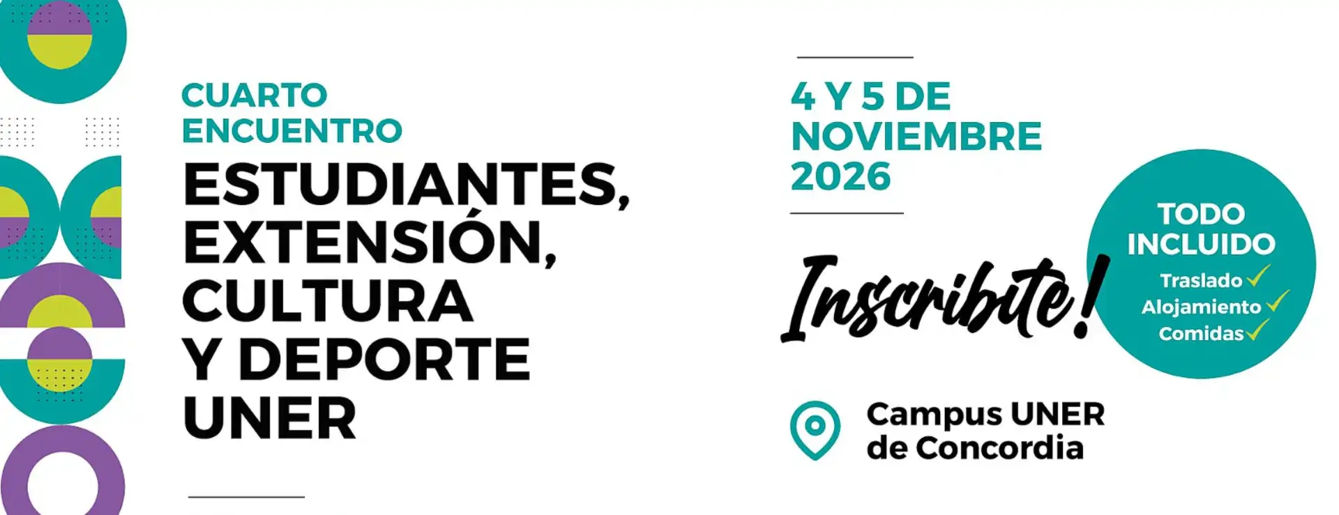 4° Encuentro de Estudiantes: 4 y 5 de noviembre de 2026, Campus UNER de Concordia, Concordia, Entre Ríos, Argentina